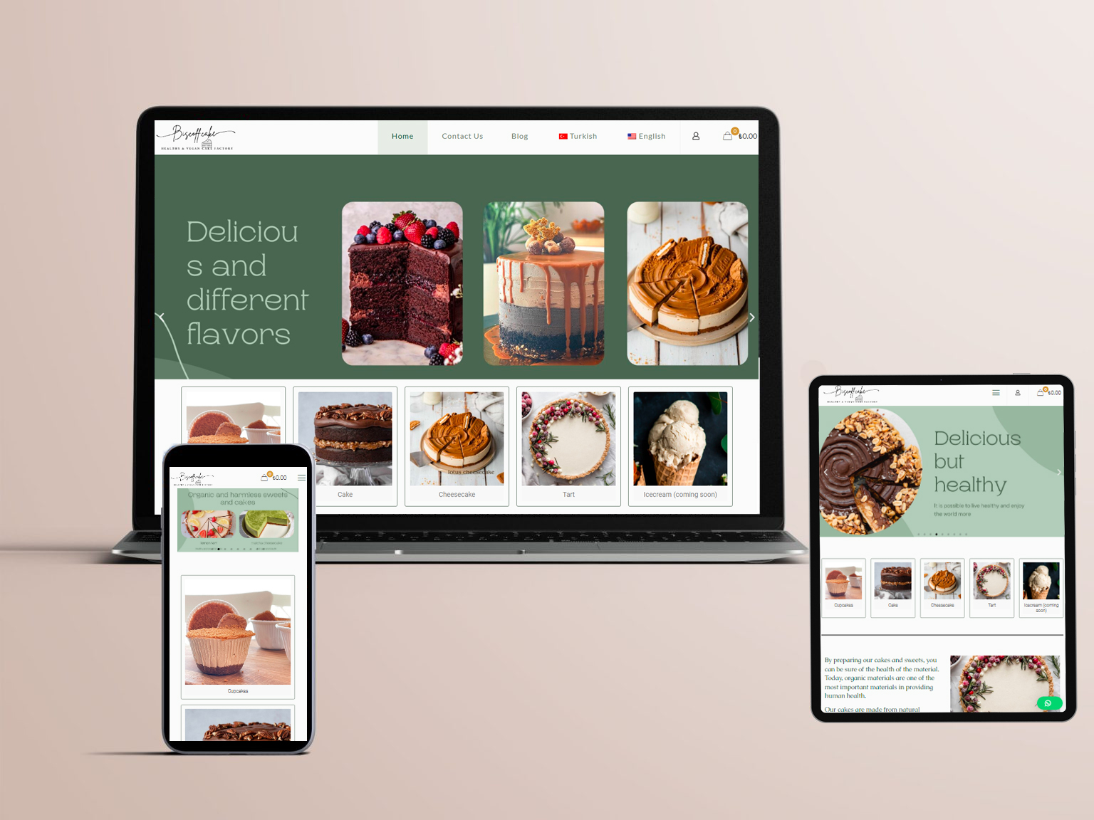 سایت فروش بیسکوئیت و کیک ساخته شده توسط رایا توس
